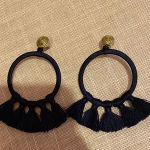 Gorgeous Navy Blue and Gold Tassel Earrings 💙💙💙💙💙